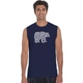 thumbnail image 1 of LA Pop Art Men's Word Art Sleeveless T-shirt - Bear Species, 1 of 2