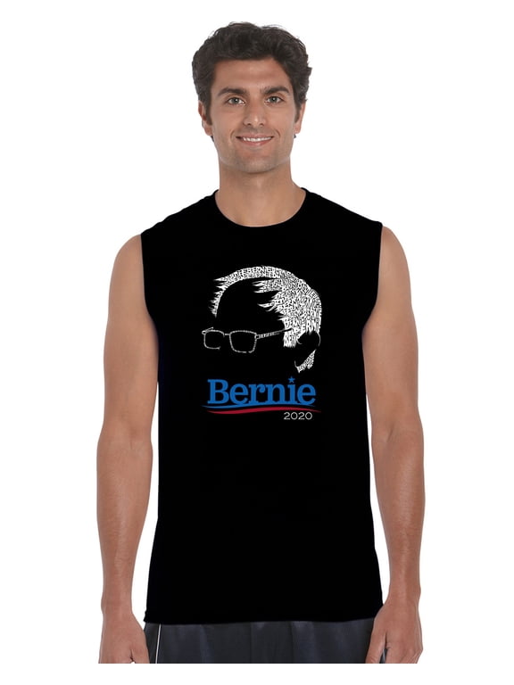 Men's Word Art Sleeveless T-shirt - Bernie Sanders 2020