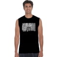 thumbnail image 1 of LA Pop Art Men's Word Art Sleeveless T-shirt - Brooklyn Bridge, 1 of 2