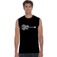 thumbnail image 1 of LA Pop Art Men's Word Art Sleeveless T-shirt - Country Guitar, 1 of 2