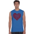 thumbnail image 1 of LA Pop Art Men's Word Art Sleeveless T-shirt - Country Music Heart, 1 of 2
