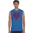 thumbnail image 1 of LA Pop Art Men's Word Art Sleeveless T-shirt - Crazy Little Thing Called Love, 1 of 2