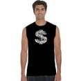 thumbnail image 1 of LA Pop Art Men's Word Art Sleeveless T-shirt - Dollar Sign, 1 of 2
