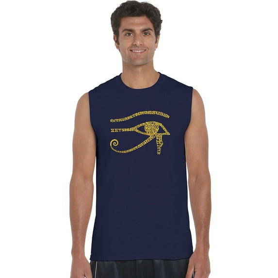 LA Pop Art Men's Word Art Sleeveless T-shirt - EGYPT