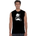 thumbnail image 1 of LA Pop Art Men's Word Art Sleeveless T-shirt - ENDANGEBlue SPECIES, 1 of 2