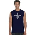 thumbnail image 1 of LA Pop Art Men's Word Art Sleeveless T-shirt - FLEUR DE LIS - POPULAR LOUISIANA CITIES, 1 of 2