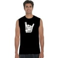thumbnail image 1 of LA Pop Art Men's Word Art Sleeveless T-shirt - Heavy Metal, 1 of 2