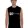 thumbnail image 1 of LA Pop Art Men's Word Art Sleeveless T-shirt - Highway to Hell, 1 of 2