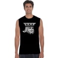 thumbnail image 1 of LA Pop Art Men's Word Art Sleeveless T-shirt - King of Spades, 1 of 2