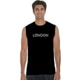 thumbnail image 1 of LA Pop Art Men's Word Art Sleeveless T-shirt - LONDON NEIGHBORHOODS, 1 of 2