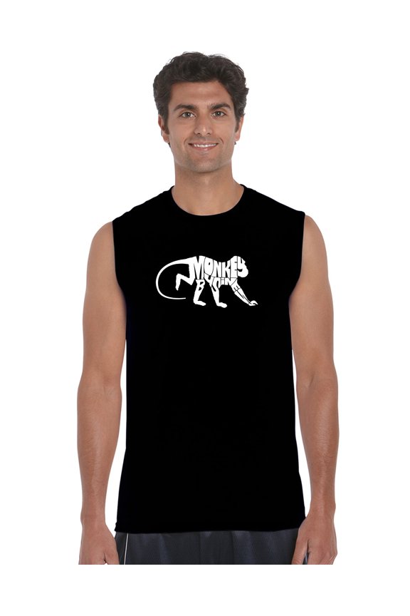 Men's Word Art Sleeveless T-shirt - Monkey Business