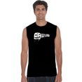 thumbnail image 1 of LA Pop Art Men's Word Art Sleeveless T-shirt - NY SUBWAY, 1 of 2
