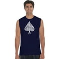 thumbnail image 1 of LA Pop Art Men's Word Art Sleeveless T-shirt - ORDER OF WINNING POKER HANDS, 1 of 2