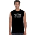 thumbnail image 1 of LA Pop Art Men's Word Art Sleeveless T-shirt - POPULAR NEIGHBORHOODS IN QUEENS, NY, 1 of 2