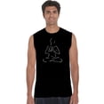thumbnail image 1 of LA Pop Art Men's Word Art Sleeveless T-shirt - POPULAR YOGA POSES, 1 of 2