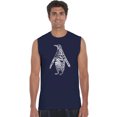 thumbnail image 1 of LA Pop Art Men's Word Art Sleeveless T-shirt - Penguin, 1 of 2