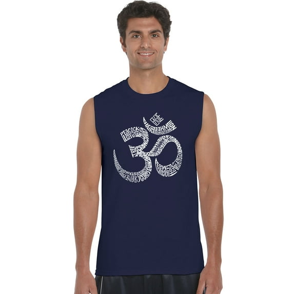 LA Pop Art Men's Word Art Sleeveless T-shirt - Poses OM