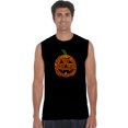 thumbnail image 1 of LA Pop Art Men's Word Art Sleeveless T-shirt - Pumpkin, 1 of 1