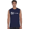 thumbnail image 1 of LA Pop Art Men's Word Art Sleeveless T-shirt - Rock Guitar, 1 of 2