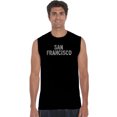 thumbnail image 1 of LA Pop Art Men's Word Art Sleeveless T-shirt - SAN FRANCISCO NEIGHBORHOODS, 1 of 2