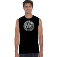 thumbnail image 1 of LA Pop Art Men's Word Art Sleeveless T-shirt - SMILE IN DIFFERENT LANGUAGES, 1 of 2