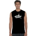 thumbnail image 1 of LA Pop Art Men's Word Art Sleeveless T-shirt - SPECIES OF SHARK, 1 of 2