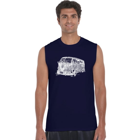 LA Pop Art Men's Word Art Sleeveless T-shirt - THE 70'S