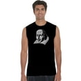 thumbnail image 1 of LA Pop Art Men's Word Art Sleeveless T-shirt - THE TITLES OF ALL OF WILLIAM SHAKESPEARE'S COMEDIES & TRAGEDIES, 1 of 2