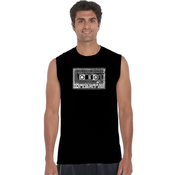 LA Pop Art Men's Word Art Sleeveless T-shirt - The 80's
