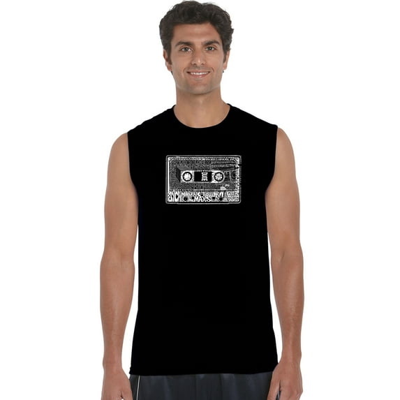 LA Pop Art Men's Word Art Sleeveless T-shirt - The 80's
