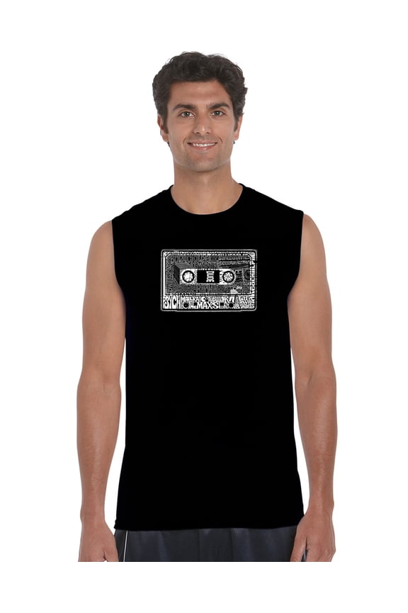 Men's Word Art Sleeveless T-shirt - The 80's
