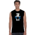 thumbnail image 1 of LA Pop Art Men's Word Art Sleeveless T-shirt - The Mad Hatter, 1 of 2