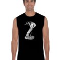 thumbnail image 1 of LA Pop Art Men's Word Art Sleeveless T-shirt - Tyles of Snakes, 1 of 2