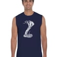 thumbnail image 1 of LA Pop Art Men's Word Art Sleeveless T-shirt - Tyles of Snakes, 1 of 2