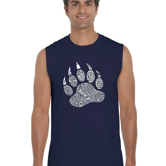 LA Pop Art Men's Word Art Sleeveless T-shirt - Types of Bears