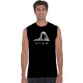 thumbnail image 1 of LA Pop Art Men's Word Art Sleeveless T-shirt - Utah, 1 of 2