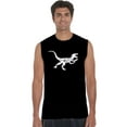 thumbnail image 1 of LA Pop Art Men's Word Art Sleeveless T-shirt - Velociraptor, 1 of 2