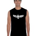 thumbnail image 1 of LA Pop Art Men's Word Art Sleeveless T-shirt - Wild and Free Eagle, 1 of 2
