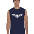 thumbnail image 1 of LA Pop Art Men's Word Art Sleeveless T-shirt - Wild and Free Eagle, 1 of 2