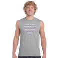 thumbnail image 1 of LA Pop Art Men's Word Art Sleeveless T-shirt - XOXO Heart, 1 of 2