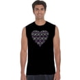 thumbnail image 1 of LA Pop Art Men's Word Art Sleeveless T-shirt - XOXO Heart, 1 of 2