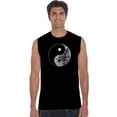 thumbnail image 1 of LA Pop Art Men's Word Art Sleeveless T-shirt - YIN YANG, 1 of 2