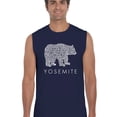 thumbnail image 1 of LA Pop Art Men's Word Art Sleeveless T-shirt - Yosemite Bear, 1 of 2
