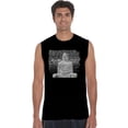 thumbnail image 1 of LA Pop Art Men's Word Art Sleeveless T-shirt - Zen Buddha, 1 of 2