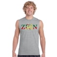 thumbnail image 1 of LA Pop Art Men's Word Art Sleeveless T-shirt - Zion - One Love, 1 of 2