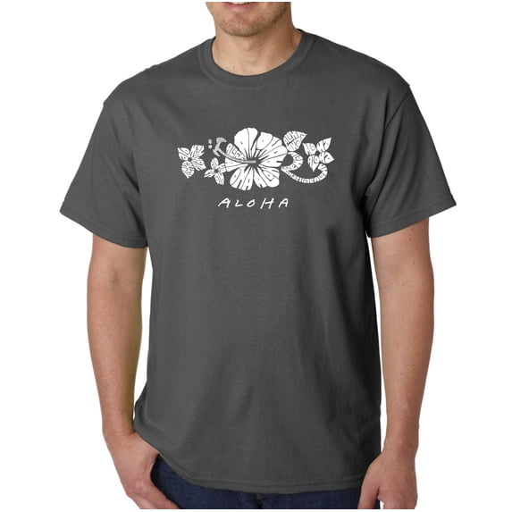 LA Pop Art Men's Word Art T-Shirt - ALOHA