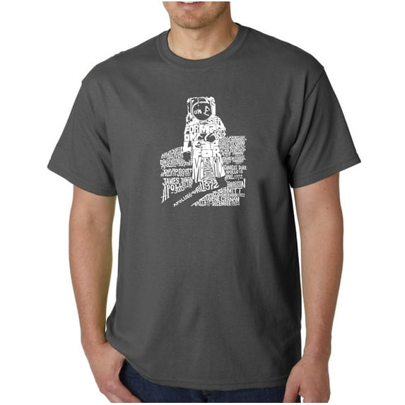 LA Pop Art Men's Word Art T-Shirt - ASTRONAUT