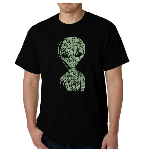 LA Pop Art Men's Word Art T-Shirt - Alien