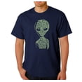 thumbnail image 1 of LA Pop Art Men's Word Art T-Shirt - Alien, 1 of 2