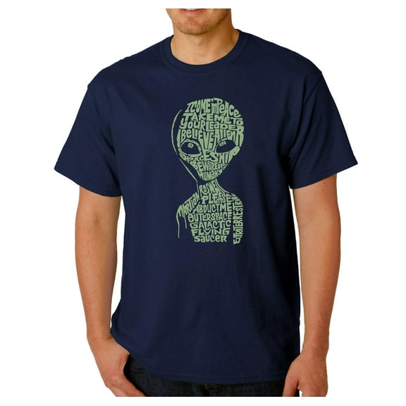 LA Pop Art Men's Word Art T-Shirt - Alien